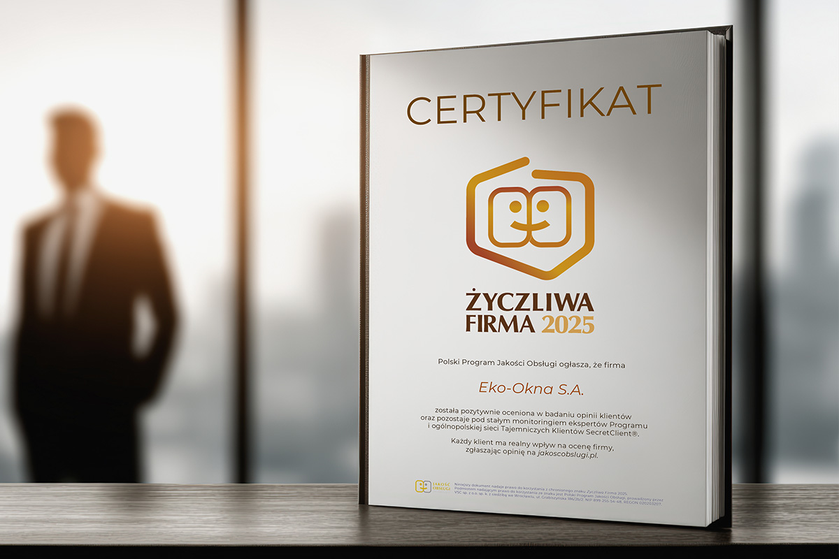 Eko-Okna S.A. recognised with the ‘Friendly Company 2025’ certificate